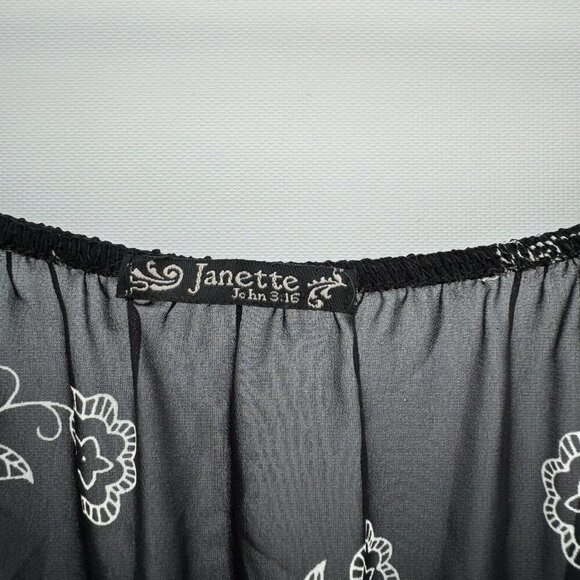 babydoll top y2k Off-shoulder Sheer Romantic Whimsigoth Large - Picture 12 of 15